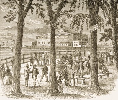Castle Garden and Battery Park, New York by English School